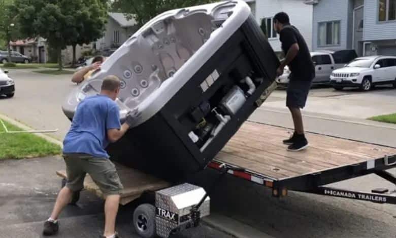 move a hot tub