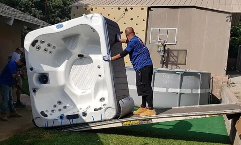 move a hot tub