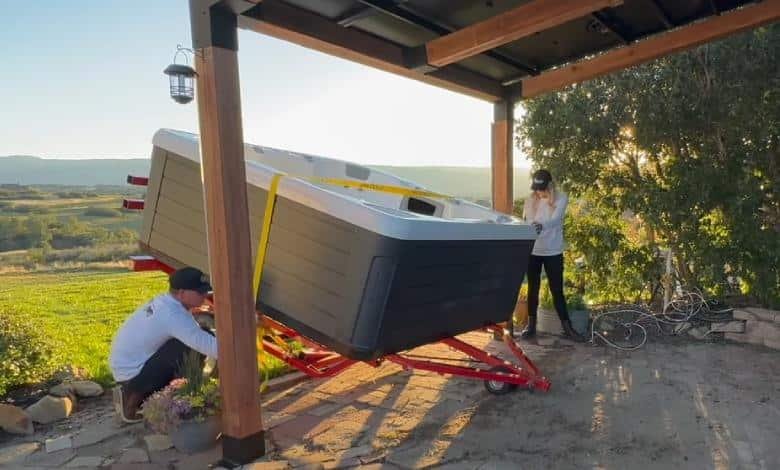 move a hot tub