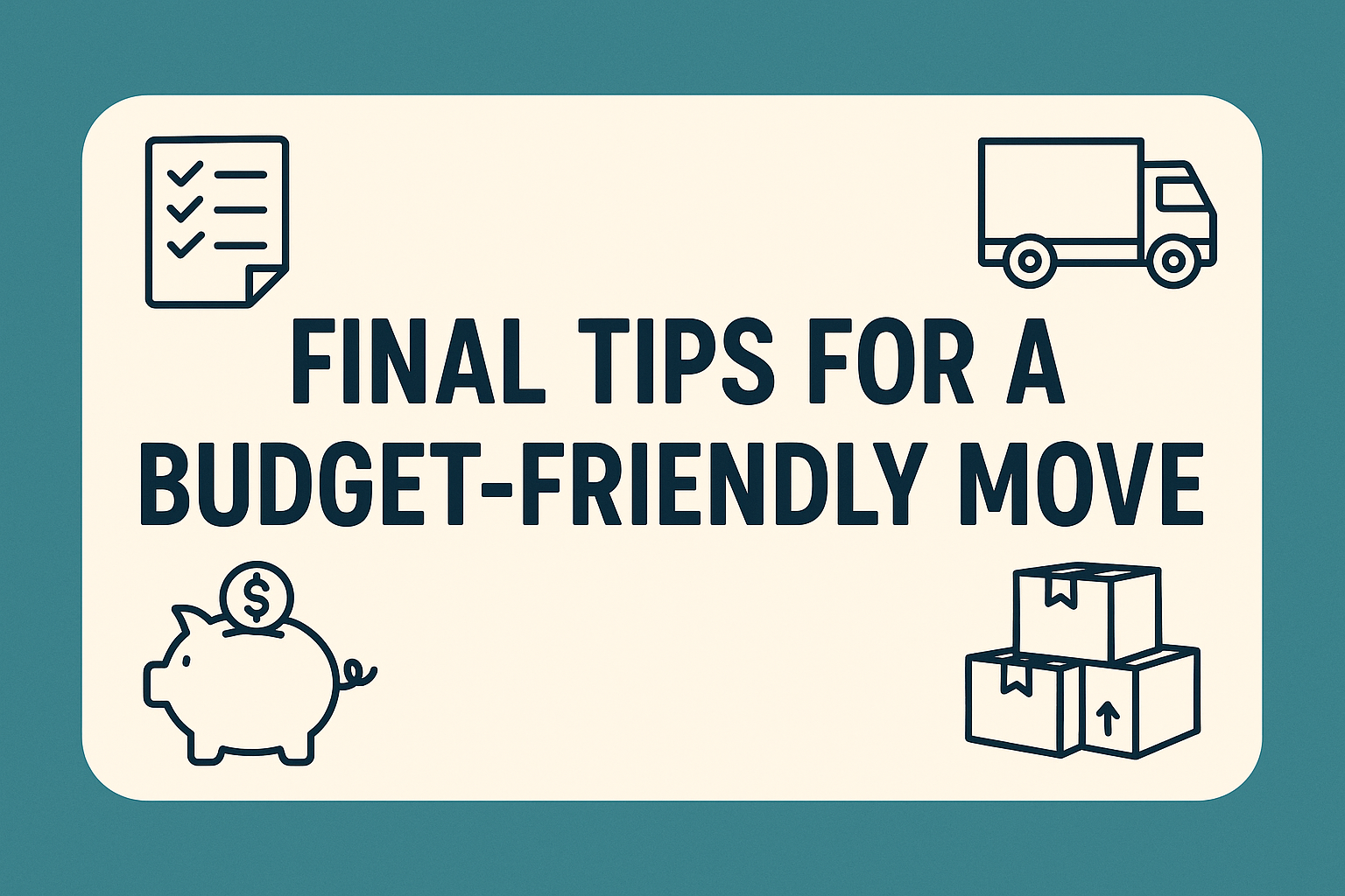 final tips for a budget-friendly move